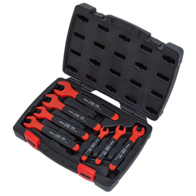 Sealey Premier Insulated Open-End Spanner Set 7 Piece - VDE Approved