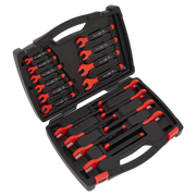 Sealey Premier Insulated Open-End Spanner Set 18 Piece - VDE Approved