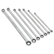 Sealey Premier Spanner Set 7 Piece AK6319 240-420mm Ratchet/Fixed