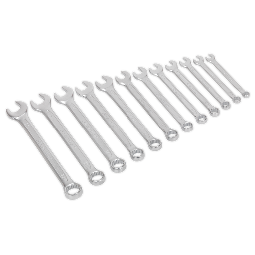 Sealey Premier Combination Spanner Set 12 Piece 8-19mm