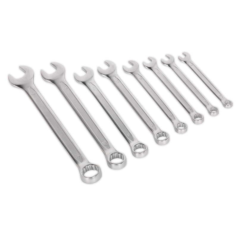 Sealey Premier Combination Spanner Set 8-19mm 8 Piece