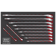 Sealey Premier Combination Spanner Set 11 Piece, Chrome Vanadium Steel