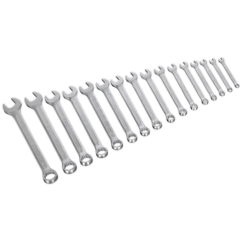 Sealey Premier Combination Spanner Set 6-22mm 16 Piece