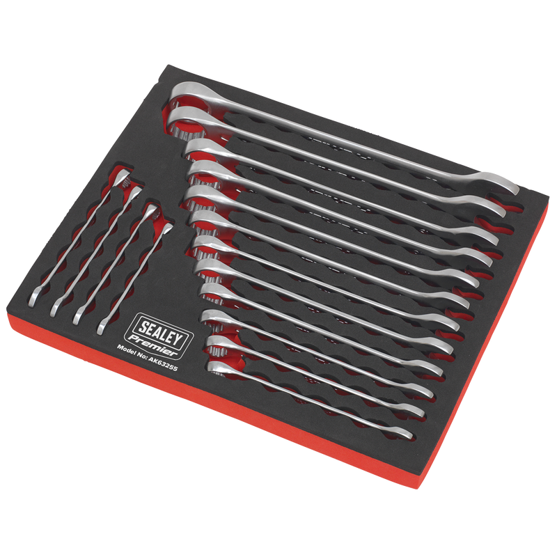 Sealey Premier Combination Spanner Set 6-22mm 16 Piece