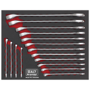 Sealey Premier Combination Spanner Set 6-22mm 16 Piece