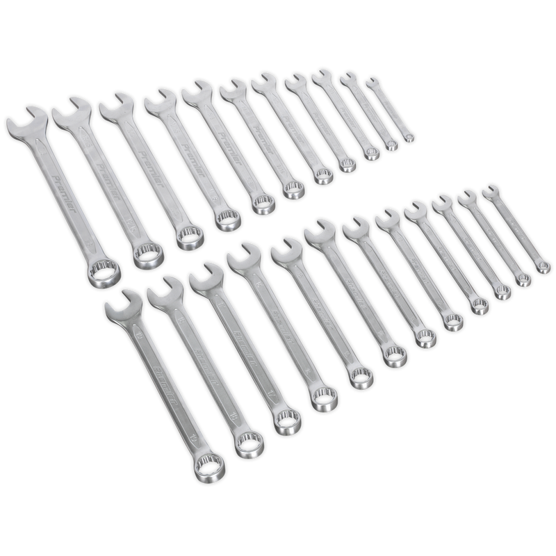 Sealey Premier Combination Spanner Set 23 Piece Metric/Imperial AK63256