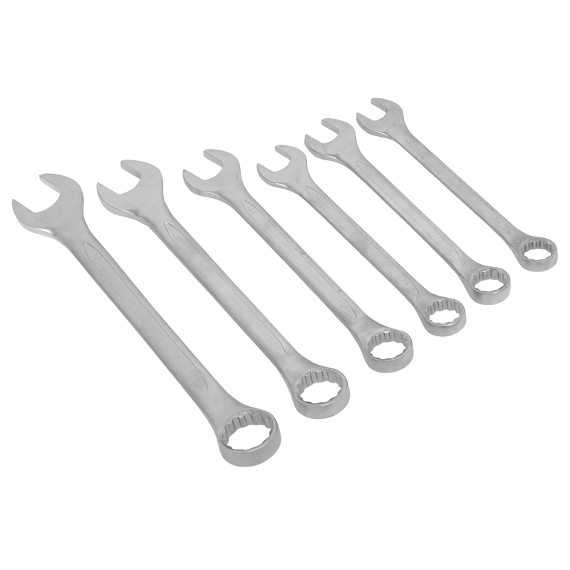 Sealey Premier Jumbo Combination Spanner Set 6 Piece 34-50mm