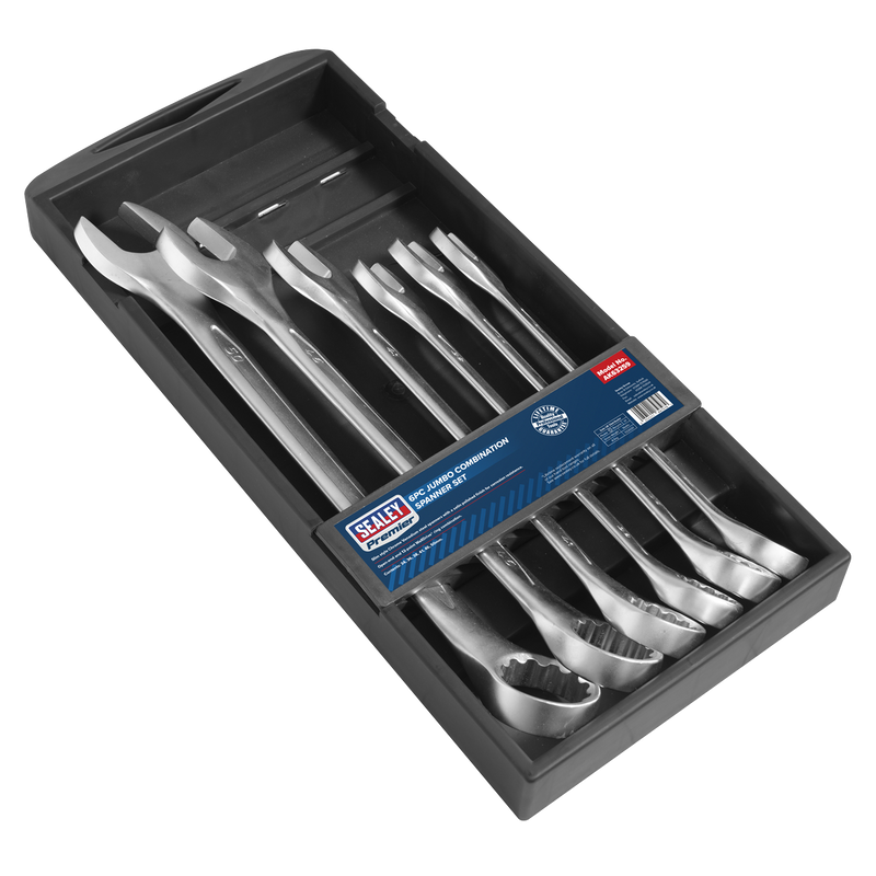 Sealey Premier Jumbo Combination Spanner Set 6 Piece 34-50mm