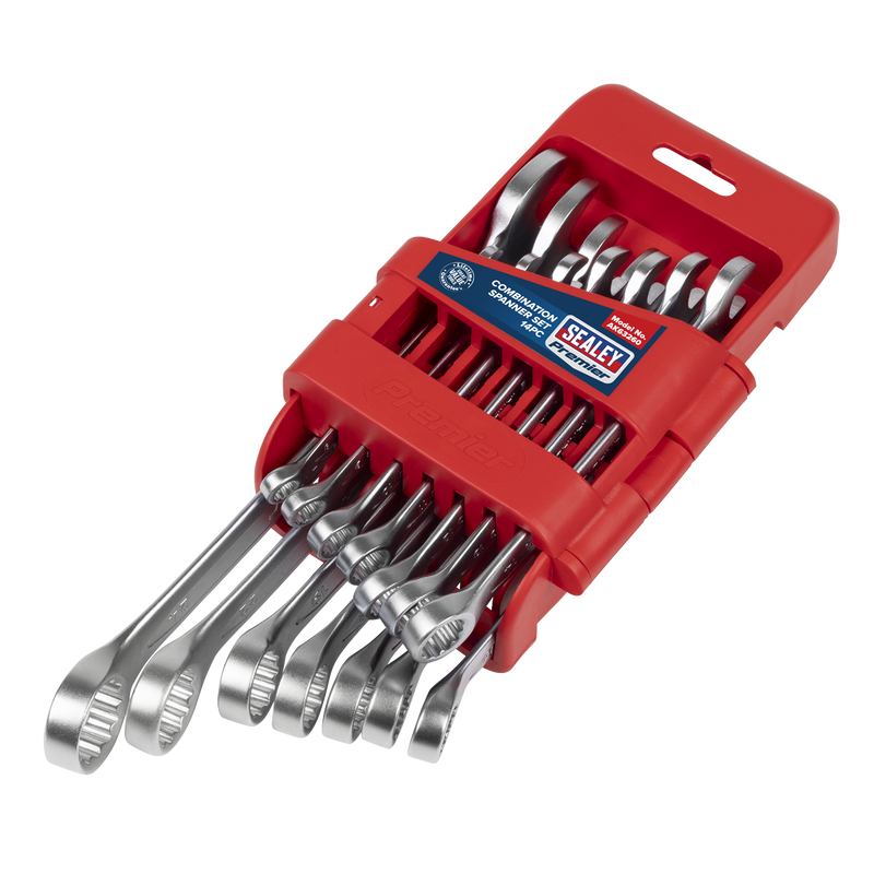 Sealey Premier Combination Spanner Set 14 Piece 8-24mm