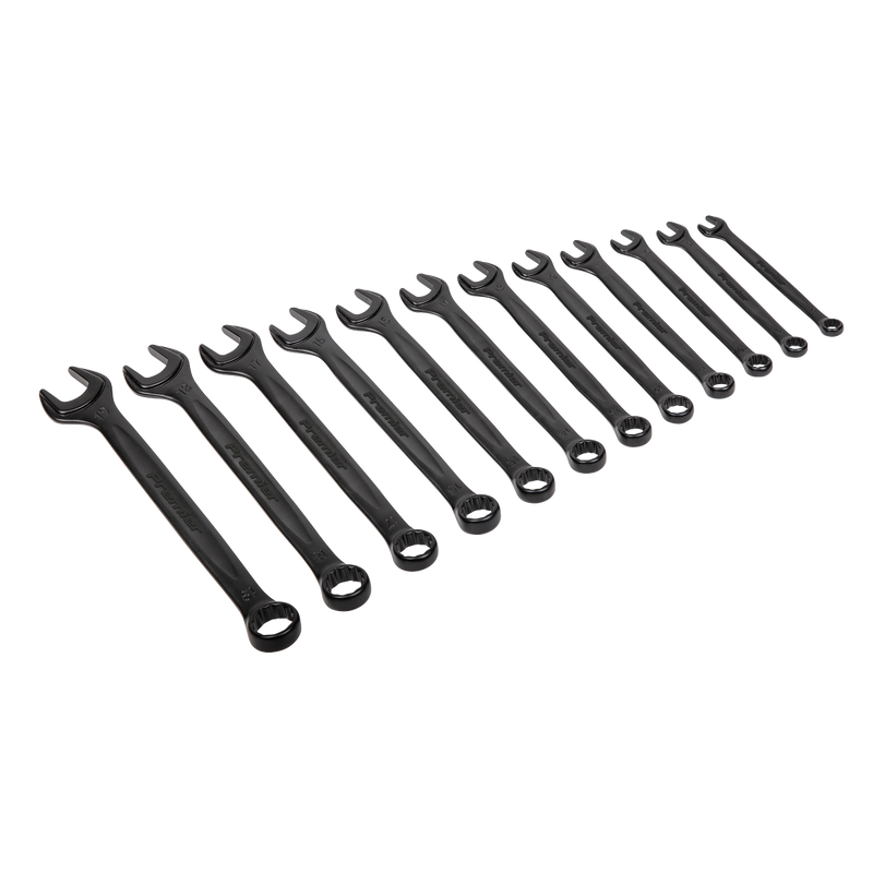 Sealey Premier Black Combination Spanner Set 12 Piece 8-19mm