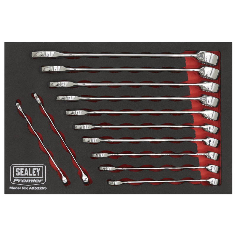 Sealey Premier Combination Spanner Set 12 Piece 8-19mm