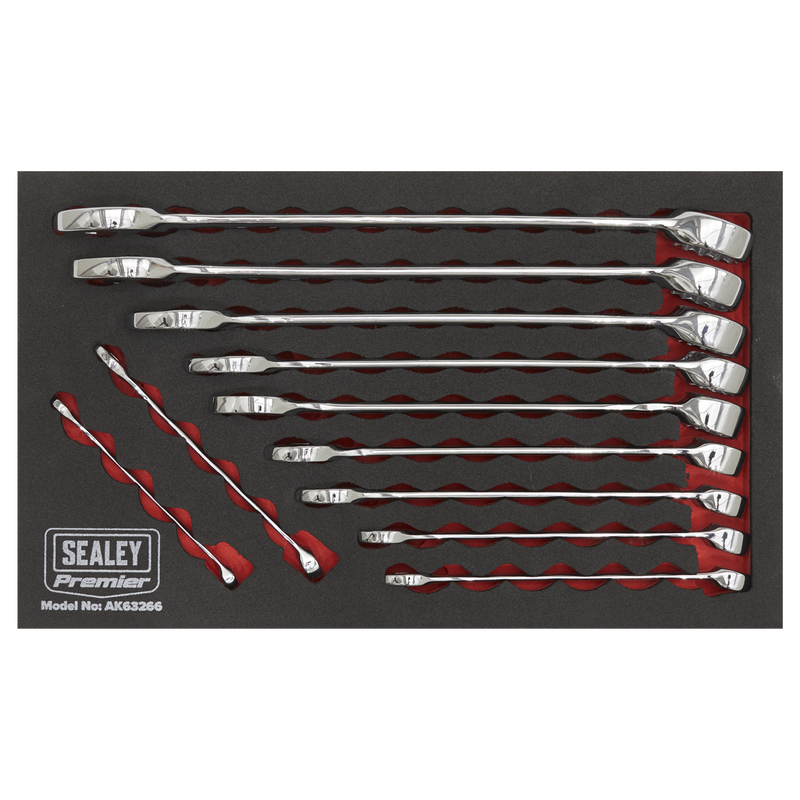 Sealey Premier Combination Spanner Set 11 Piece 1/4" to 7/8"