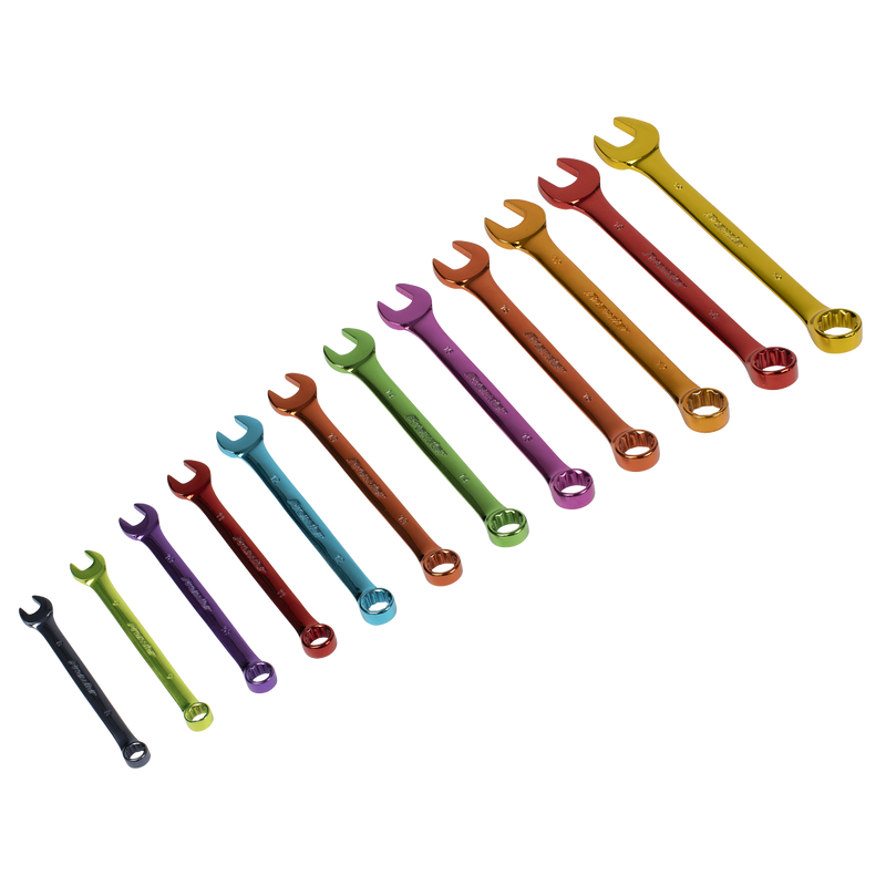 Sealey Combination Spanner Set 12 Piece - Chrome Vanadium Steel