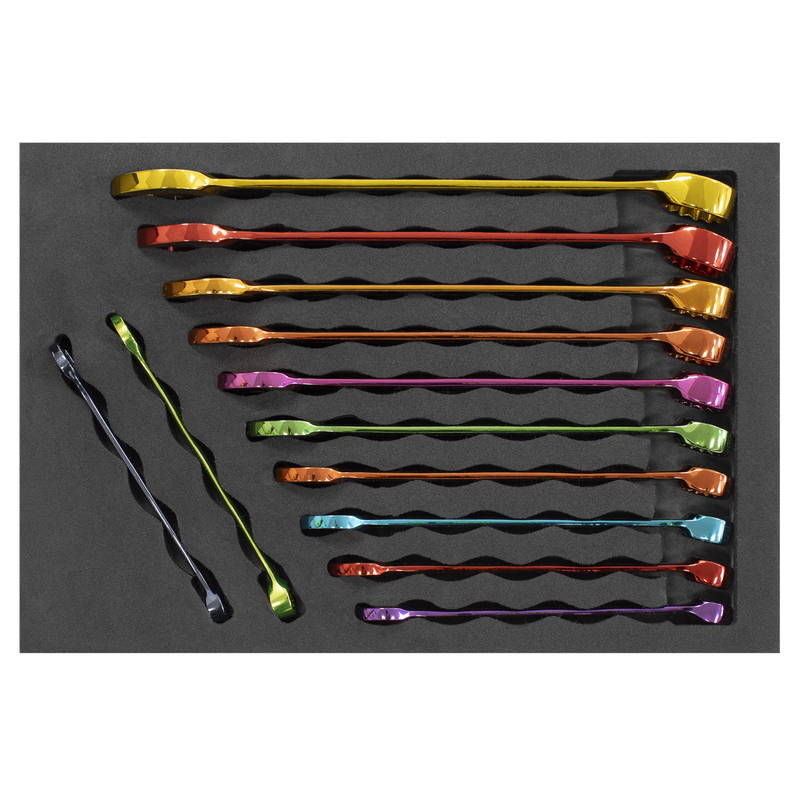 Sealey Combination Spanner Set 12 Piece - Chrome Vanadium Steel