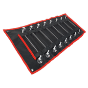 Sealey Premier Offset Double End Ring Spanner Set 8 Piece 300mm