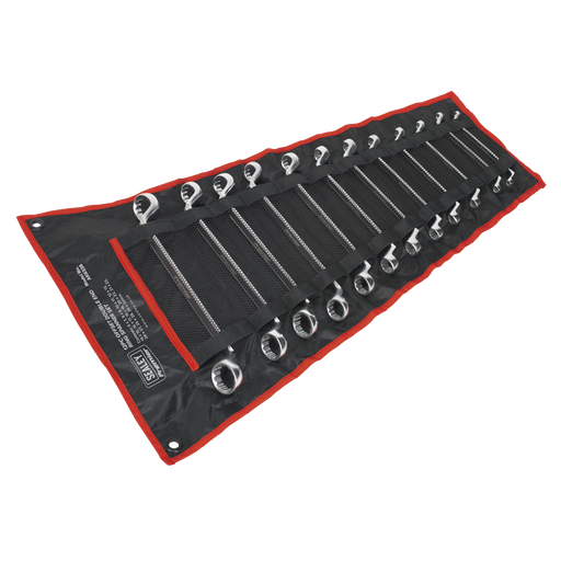 Sealey Premier Offset Double End Ring Spanner Set 12 Piece 285-365mm