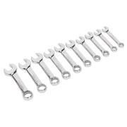 Sealey Premier Stubby Combination Spanner Set 10 Piece AK633
