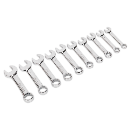 Sealey Premier Stubby Combination Spanner Set 10 Piece AK633