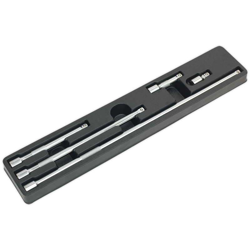 Sealey Premier Extension Bar Set 1/4"Sq Drive 5 Piece