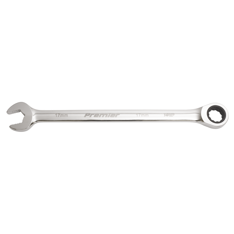 Sealey Premier Extra-Long Ratchet Spanner Set 10 Piece 180-305mm