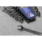 Sealey Premier Extra-Long Ratchet Spanner Set 10 Piece 180-305mm