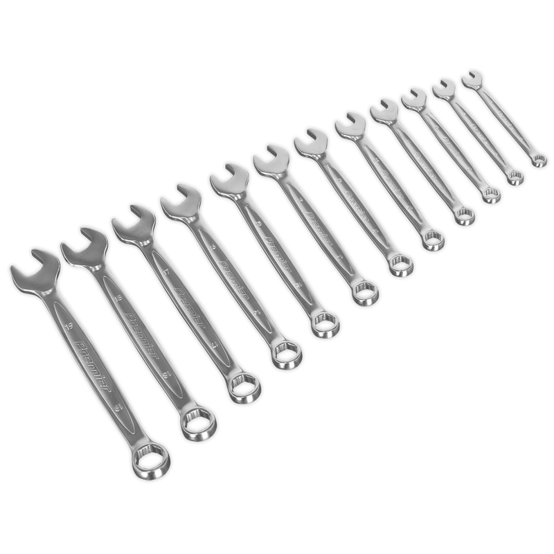 Sealey Premier Lock-On™ Combination Spanner Set 12 Piece 8-19mm