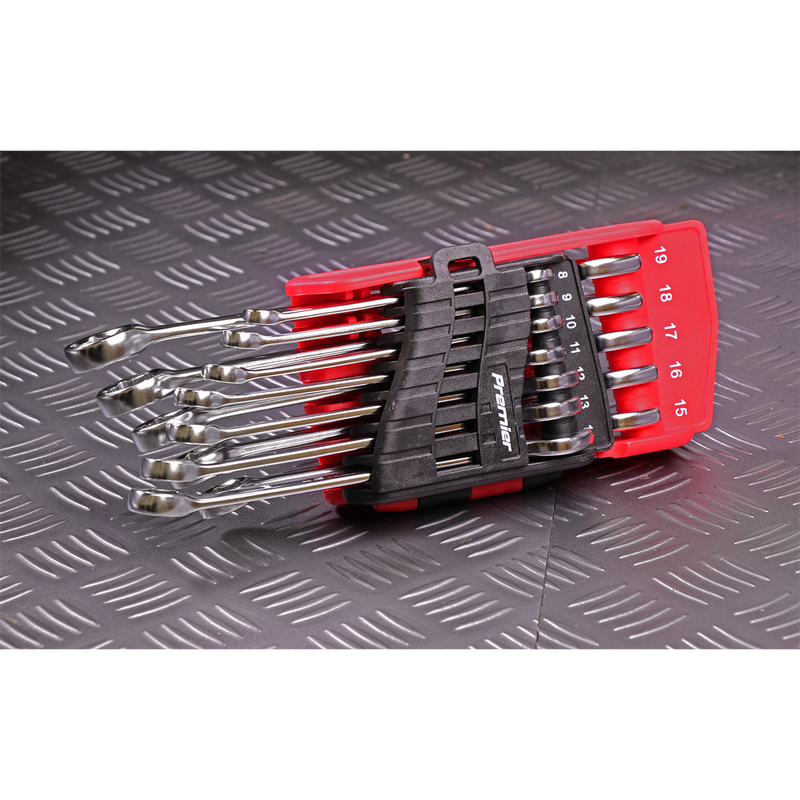 Sealey Premier Lock-On™ Combination Spanner Set 12 Piece 8-19mm