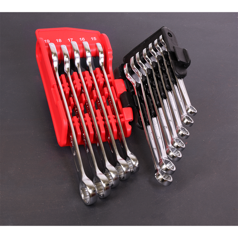 Sealey Premier Lock-On™ Combination Spanner Set 12 Piece 8-19mm