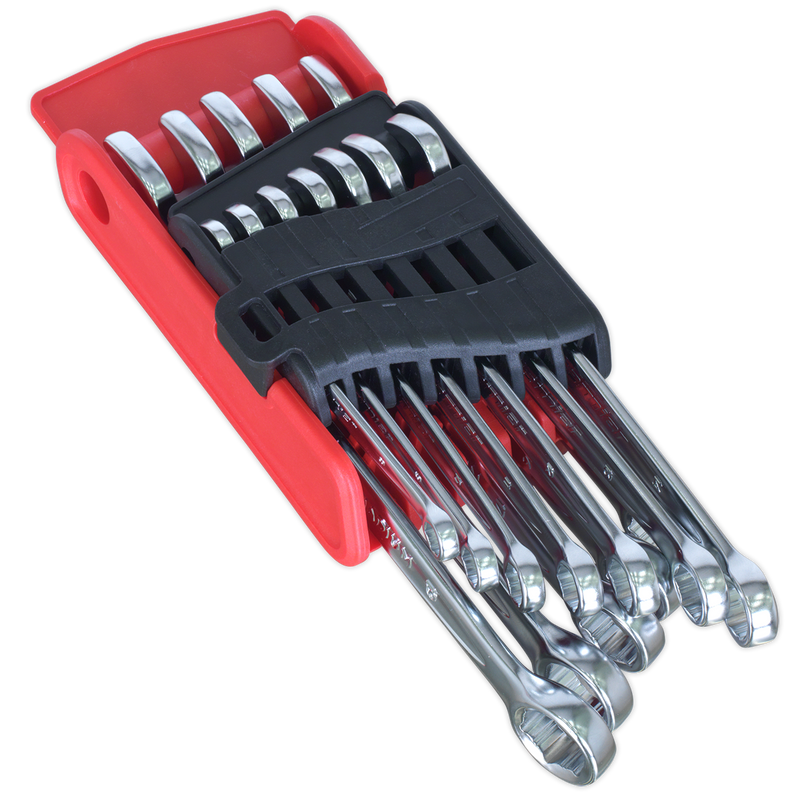 Sealey Premier Lock-On™ Combination Spanner Set 12 Piece 8-19mm