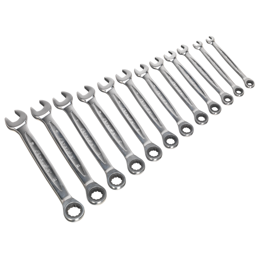 Sealey Premier Platinum Ratchet Spanner Set 12 Piece 8-19mm