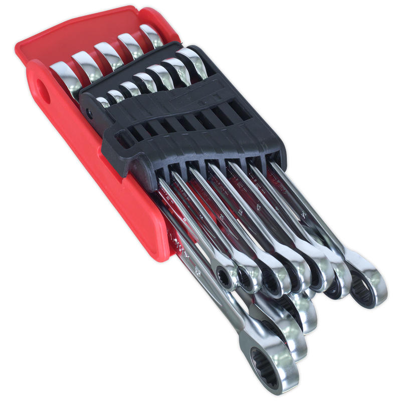 Sealey Premier Platinum Ratchet Spanner Set 12 Piece 8-19mm