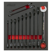 Sealey Premier Black Combination Ratchet Spanner Set 12 Piece