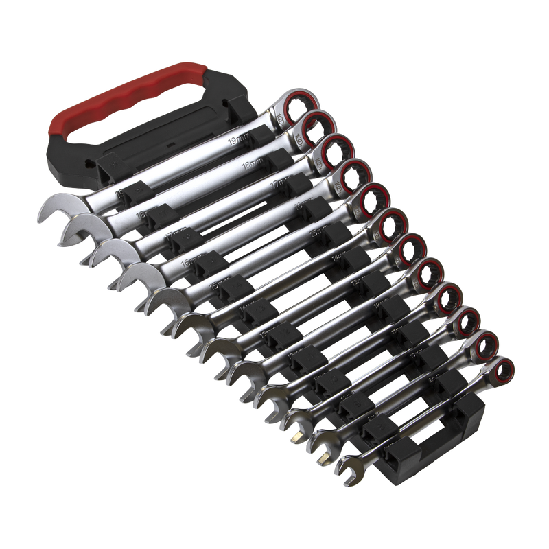 Sealey Premier Platinum Ratchet Spanner Set 12 Piece 135-245mm