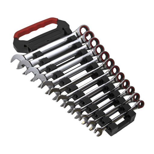 Sealey Premier Platinum Ratchet Spanner Set 12 Piece 135-245mm