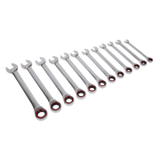 Sealey Premier Platinum Ratchet Spanner Set 12 Piece 135-245mm