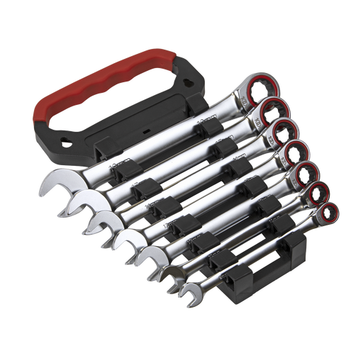 Sealey Premier Platinum Combination Ratchet Spanner Set 7 Piece