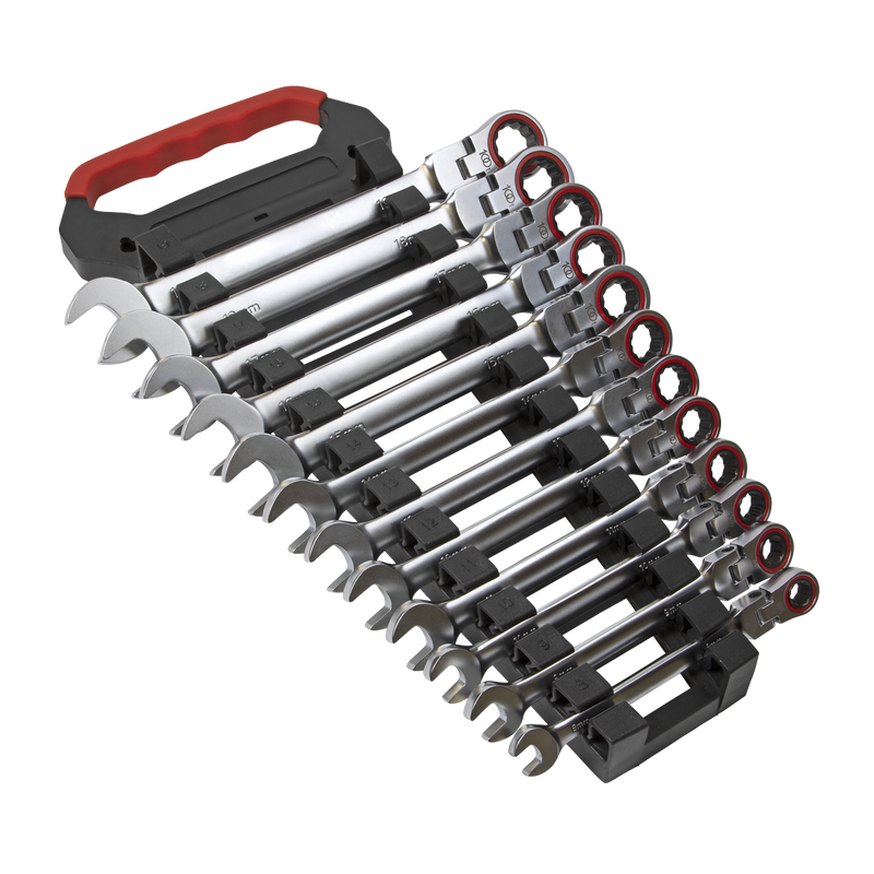 Sealey Premier Platinum Flexi-Head Ratchet Spanner Set 12 Piece