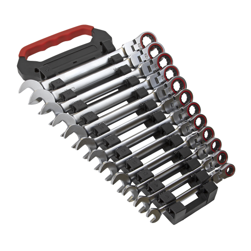 Sealey Premier Platinum Flexi-Head Ratchet Spanner Set 12 Piece