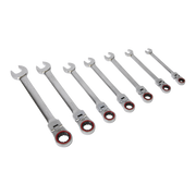 Sealey Premier Platinum Flexi-Head Ratchet Spanner Set 7 Piece 8-19mm