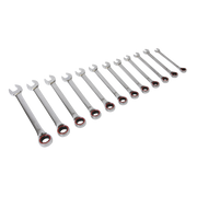 Sealey Premier Platinum Ratchet Spanner Set 12 Piece 8-19mm