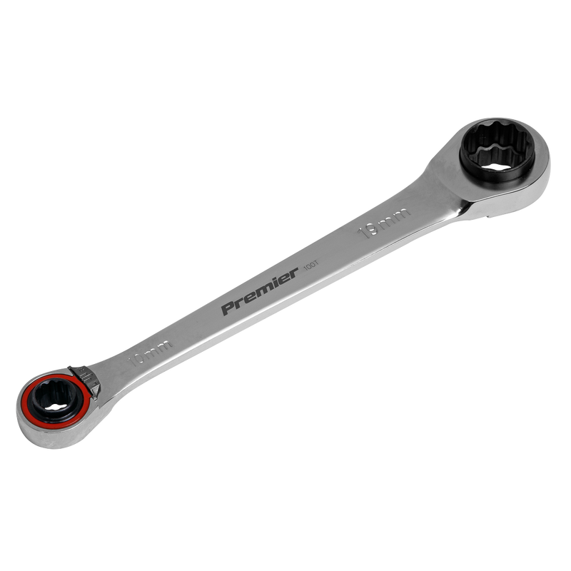 Sealey Premier Platinum 4-in-1 Reversible Ratchet Ring Spanner 205mm