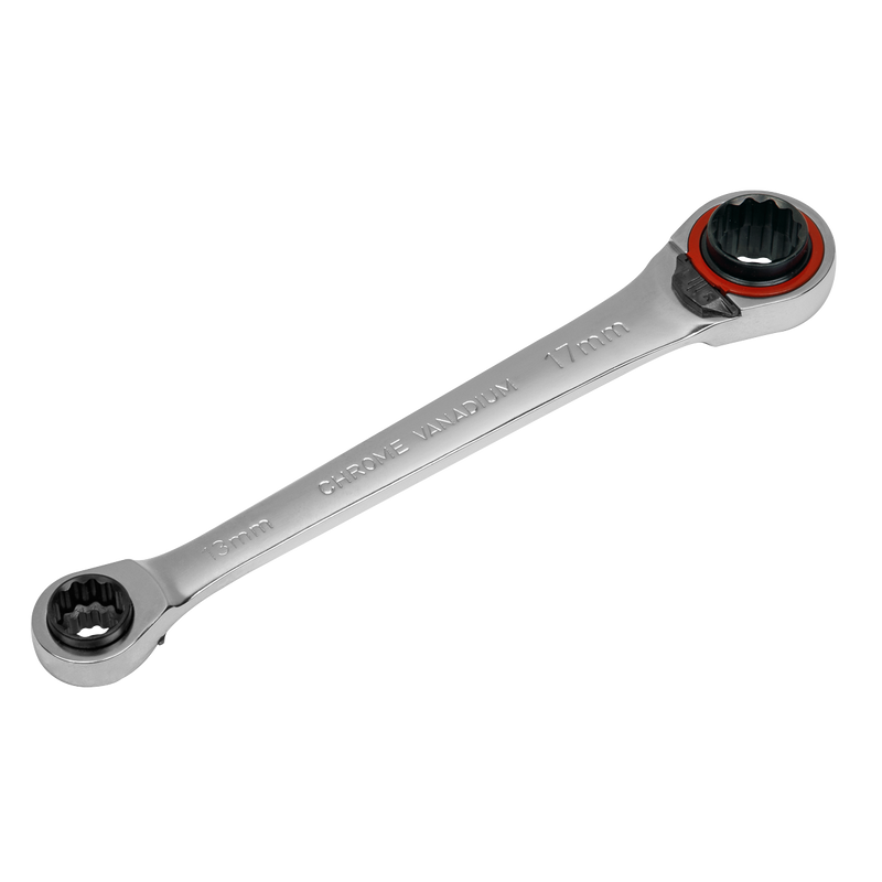 Sealey Premier Platinum 4-in-1 Reversible Ratchet Ring Spanner 205mm