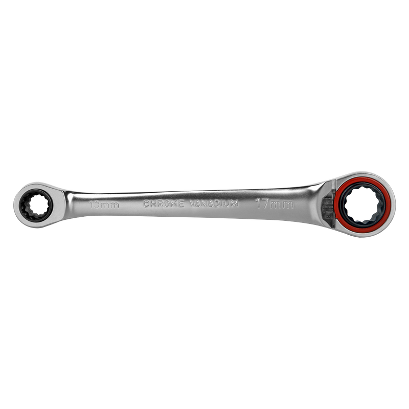 Sealey Premier Platinum 4-in-1 Reversible Ratchet Ring Spanner 205mm