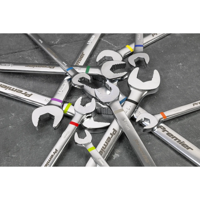 Sealey Premier Platinum Spanner Set 12 Piece, Chrome Vanadium Steel