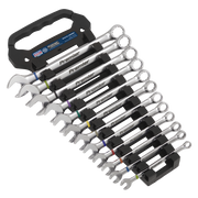 Sealey Premier Platinum Spanner Set 12 Piece, Chrome Vanadium Steel