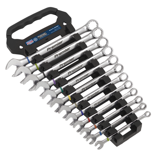Sealey Premier Platinum Spanner Set 12 Piece, Chrome Vanadium Steel