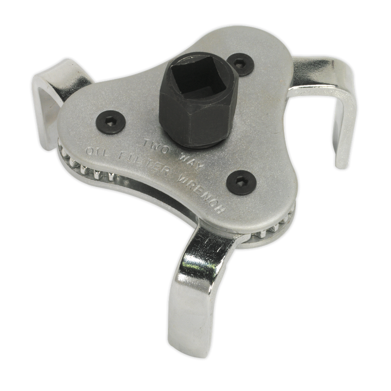 Sealey Oil Filter Claw Wrench 3/8" & 1/2"Sq Drive 63-103mm