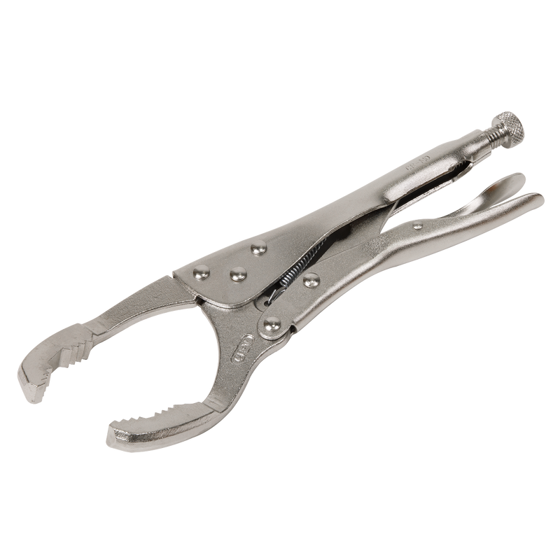Sealey Angled Oil Filter Locking Pliers 45-130mm Capacity