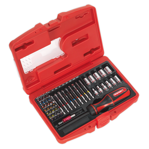 Sealey Premier Ratchet Screwdriver Set 51 Piece with 235mm Driver