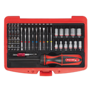 Sealey Premier Ratchet Screwdriver Set 51 Piece with 235mm Driver